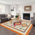 thumbnail image 1 of 6.5'x10' carpet runners non slip boho carpet area rug round low pile area rug traditional area rug, 1 of 10