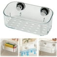 thumbnail image 1 of 1PC Strong Suction Cup Kitchen Sponge Holder Removable Dish Cloth Brush Scrubber Organizer For Sink Countertop,Suction Sponge Caddy,Sink Organizer Rack,Clear, 1 of 10