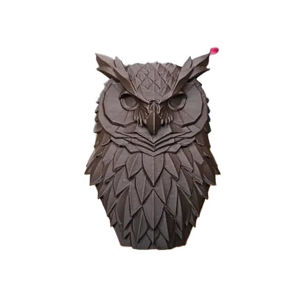 1PC Stylized Forest Owl - Geometric Decorative Owl 3D Print
