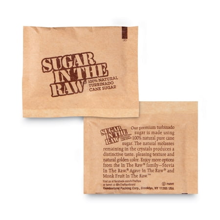 1PC Sugar in the Raw Sugar Packets, 0.2 oz Packets, 200 Packets/Box, 2 Boxes/Carton