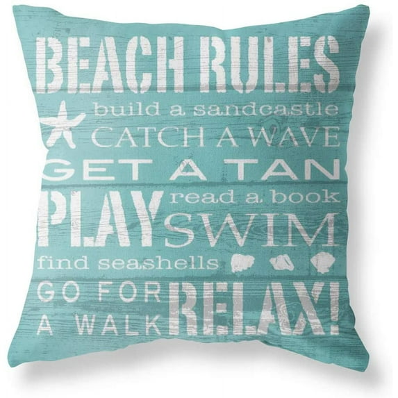 1PC Summer Coastal Beach Throw Pillow Cover 18x18, Couch Decorative Outdoor Square Linen Pillow Cushion Cases for Living Room Sofa Bed