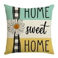 1PC Summer Sunflower Print Farmhouse Pillow Covers 18x18 Flower Grey