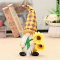 thumbnail image 1 of 1PC Sunflower Gnomes Plush Decorations, Summer Spring Gnomes, Scandinavia Buffalo Plaid Sunflower Gnome Plush for Tiered Tray Kitchen Decor, Farmhouse Swedish Nisse Tomte Home Oranment, 1 of 6