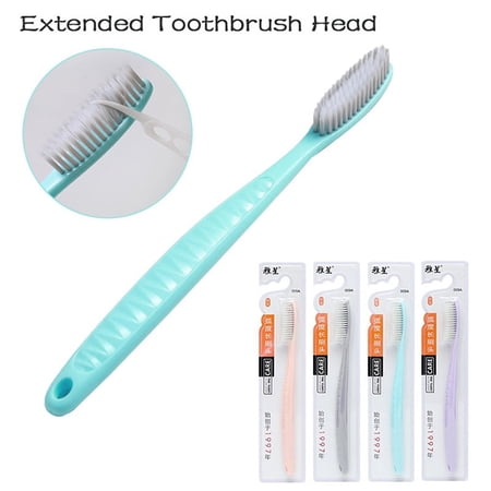 1PC Super Long Head Toothbrush Extra Soft Bristles For Adults Teeth Cleaning