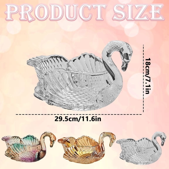 1PC Swan-Shaped Candy Dish, Creative Swan Design Fruit Bowl for Tabletop Decoration, Dessert Snack Plate for Home, Office, Wedding Decor