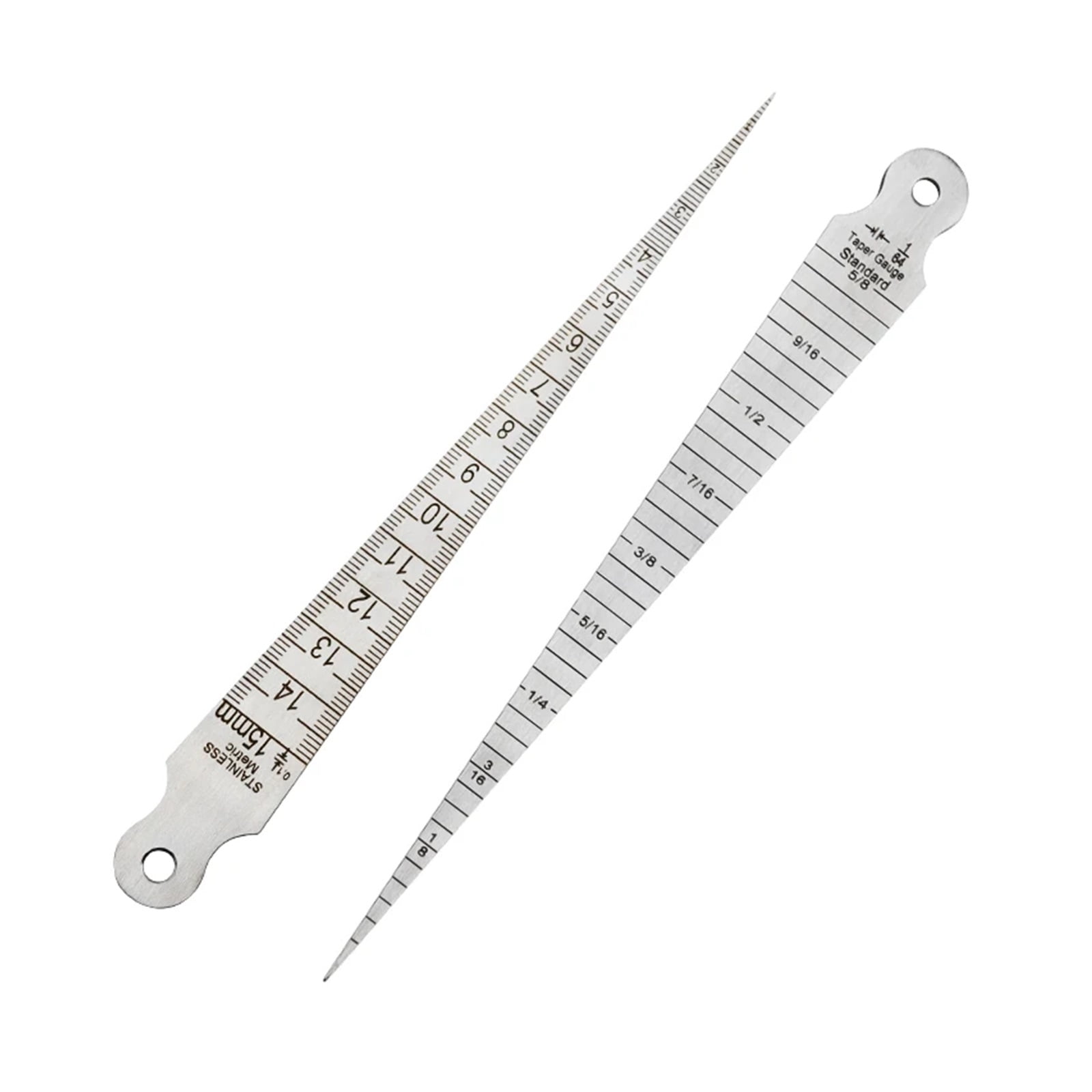 1PC Taper Gauge Feeler 1-15mm Stainless Steel Gap Hole Measuring Tool Double Side Wedge Aperture Scale ,Corrosion-Resistant