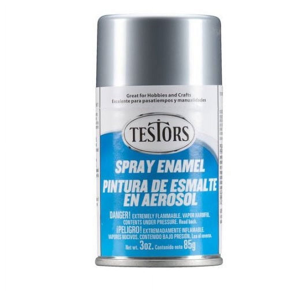 1PC Testor Testors 1246T Metallic Silver Enamel Spray Paint, 3 OZ