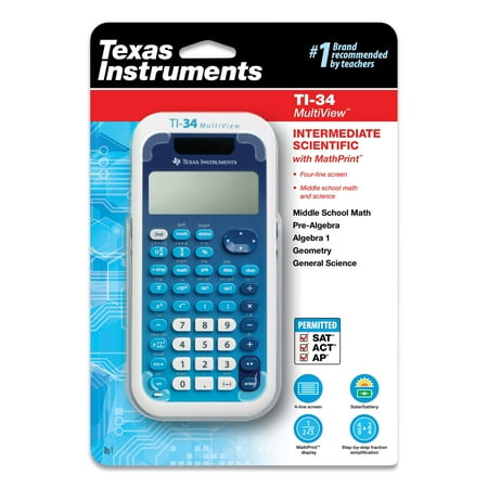 1PC Texas Instruments TI-34 MultiView Scientific Calculator, 16-Digit LCD
