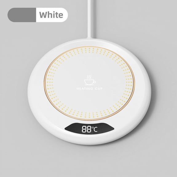 NOBRAND USB Plug-In White Beverage Warmers - Thermostatic Heating with 3-Speed Adjustment and 55 Degree Constant Temperature