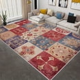 thumbnail image 1 of 1PC Tiled Pattern Area Rug Local Rug, Lightweight Washable Easy-to-Clean Carpet Mat Festival Gift, Suitable for Living Room, Bedroom, Dining Room, Office, Balcony, Room Accessones, 1 of 10