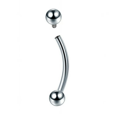 1PC Titanium Eyebrow Piercings Curved Banana Internally Threaded Jewelry Belly Button Navel Earring Lip Tongue Pircings 14G 16G ZR