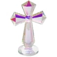 thumbnail image 1 of 1PC Traditional Crystal Standing Cross Crystal Cross Religious Cross Statue Glass Wall Cross Figurine Decorations Cross Figurine Tabletop Ornament, 1 of 7