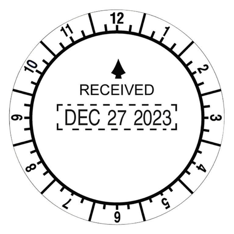 Trodat Received Time Date Stamp