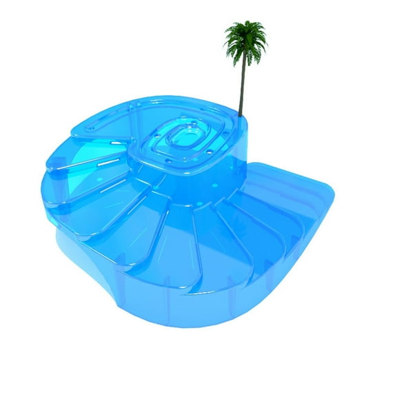 1PC Floating Island Turtle Climb and Basking Shell Platform Blue