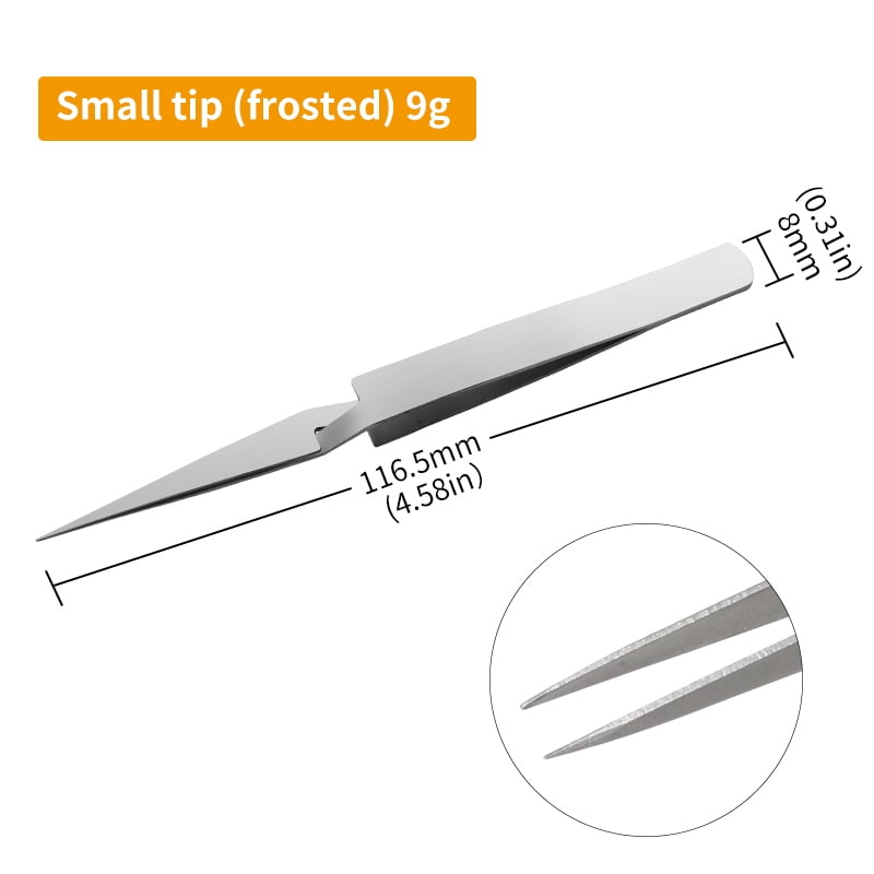 1PC Tweezers Stainless Steel  Non-slip Cross Lock Reverse Action Tweezer Save Effort Maintenance Tools