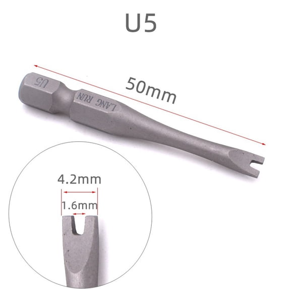 1PC U4 U5 U6 U7 U8 50mm U-Y-Type Thiangle Screwdriver Bit Electric ...