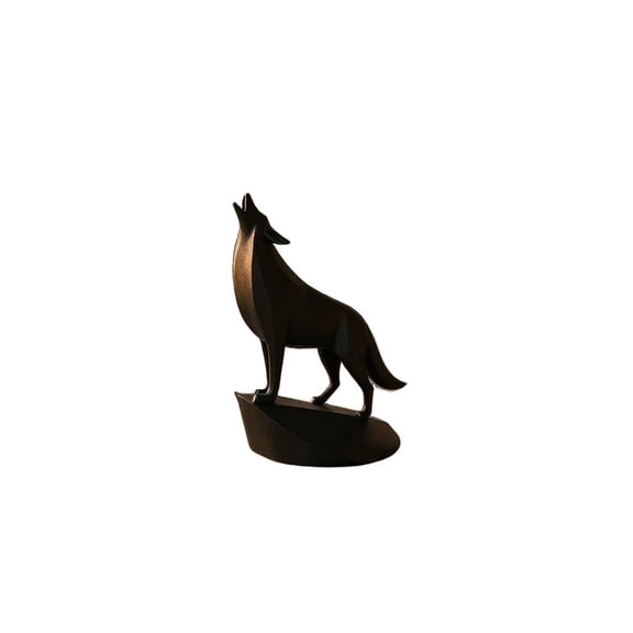 1PC Unique Howling Wolf on Minimalist Base 3D Print