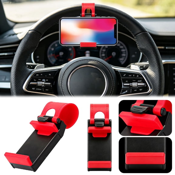 1PC Universal Car Phone Mount Fixed Clip Office Clip For Paperwork Red
