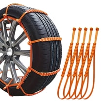 1PC Universal Car Tire Snow Chains - Heavy Duty Anti-Slip Zip Ties for Winter Traction on Snow & Mud - Easy Install No-Tool Snow Straps for Vehicles