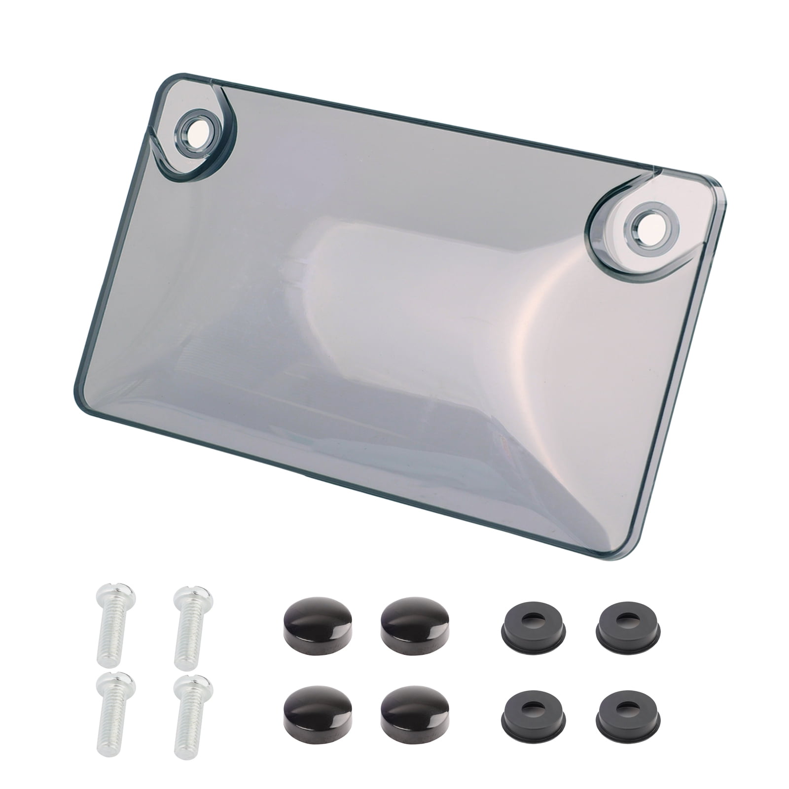 1PC Universal Motorcycle Bubble Tinted License Plate Cover Bug Shield