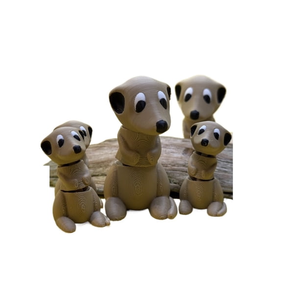 1PC Unzip Animal Meerkat 3D Printing