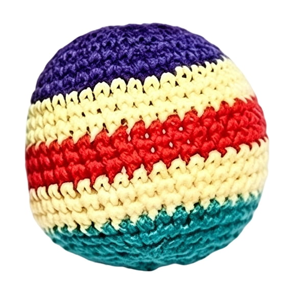 1PC Upgraded Handmade Knitted Hacky Ball, Colorful Crochet Footbag Sacks, Juggling Kick Balls for Adults, Portable Handwoven Toss Hacky Balls