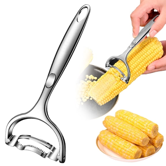 1PC Upgraded Labor-Saving Corn Cob Stripper, 304 Stainless Steel Ergonomic Corn Peeler, Efficient Safe Kernel Remover Tool for Daily Cooking, Family Dinner & Barbecue Prep