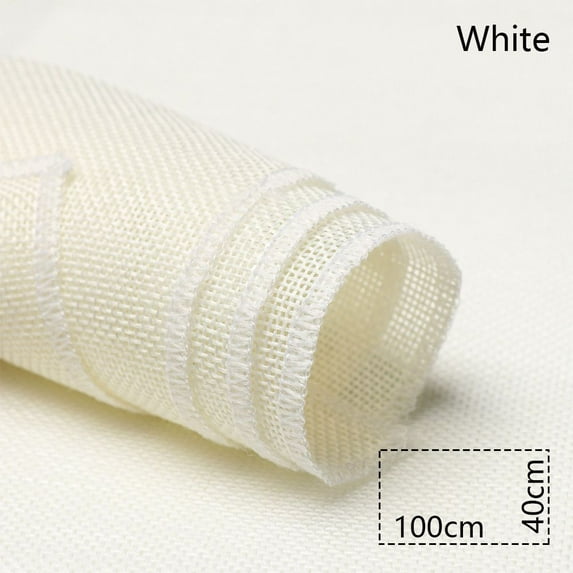 1PC Useful Props Solid Color Creative Blended Woven Fabric Linen Texture Photography Background Cloth WHITE 40X100CM