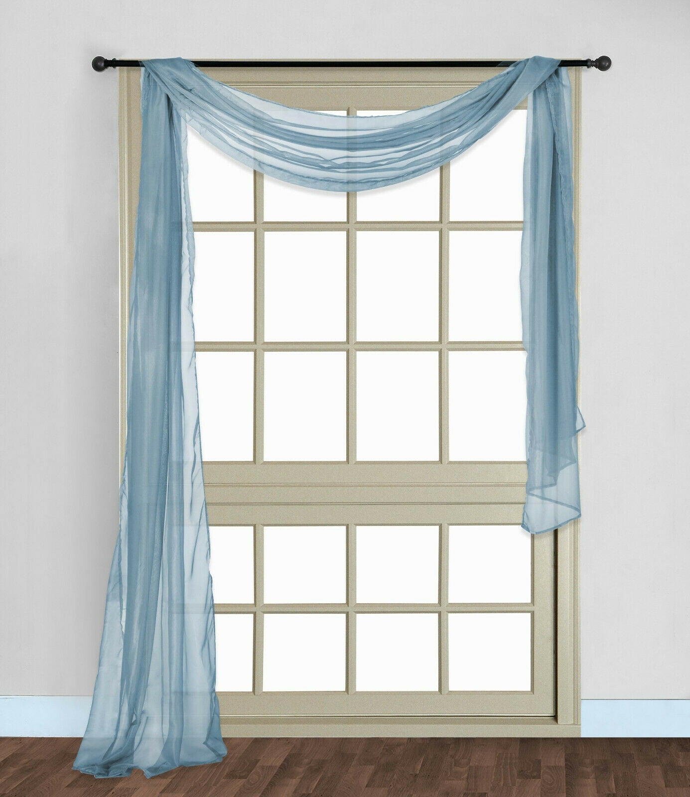 Blue 2024 window scarf