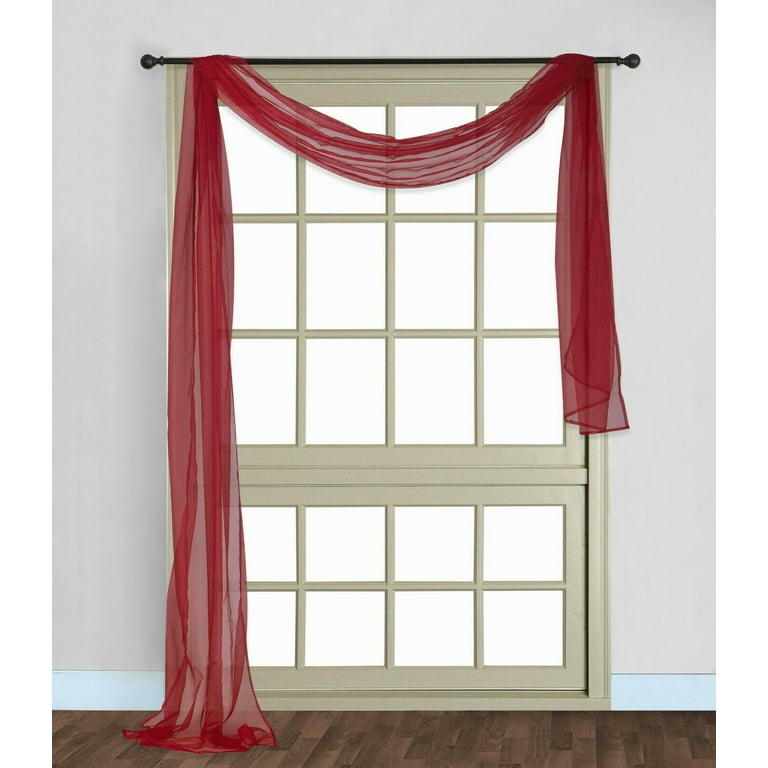 Red window outlet scarf