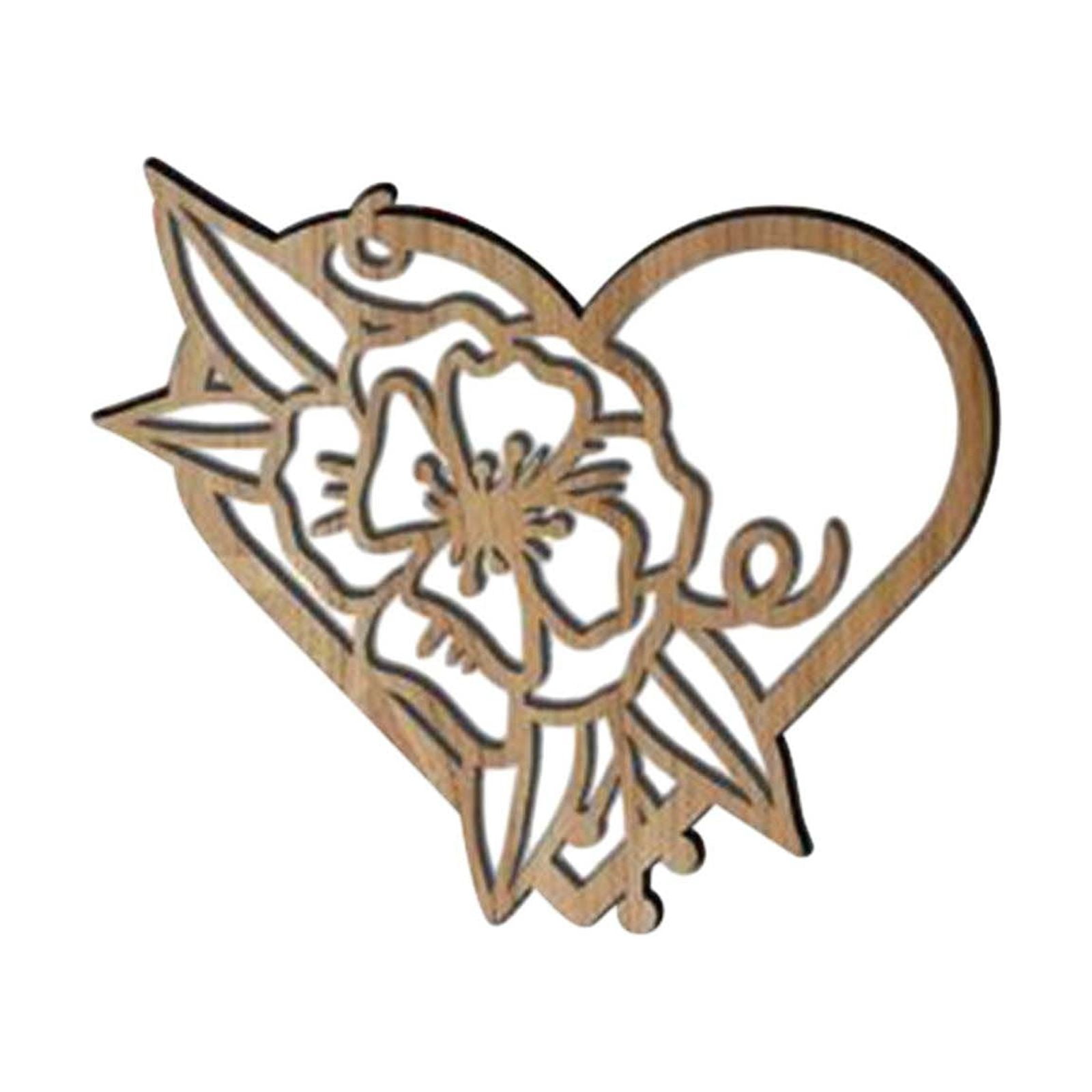 1PC Valentine's Day Decoration Cup Mat Home Kitchen Wooden Western Love