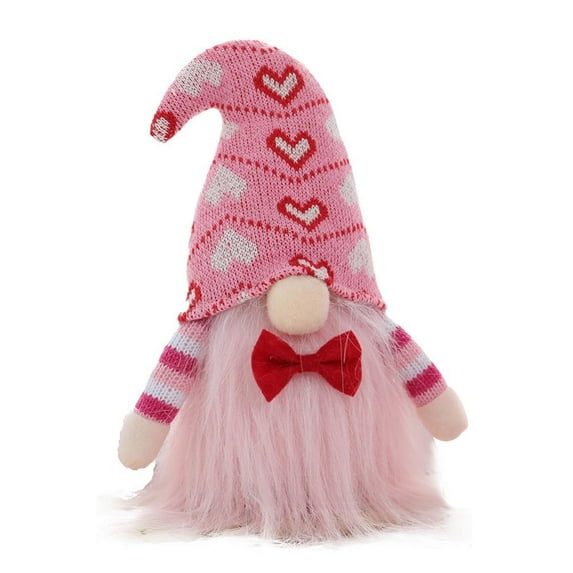 1PC Valentines Gnomes Plush Decorations -Valentines Day Mrs Handmade Swedish Tomte Stuffed Gnomes Plush Doll Ornaments,Valentines Home Table Gnomes Decor, Sweet Valentines Gift