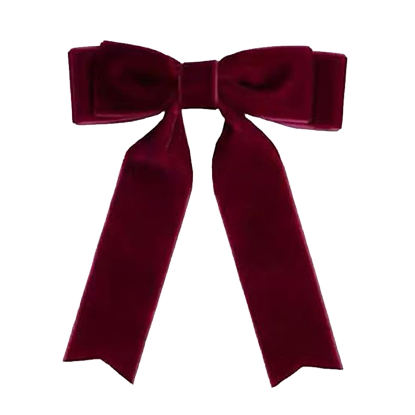 1PC Velvet Hair Bows Hair Clip Black Red Hair Ribbon Clips Ponytail