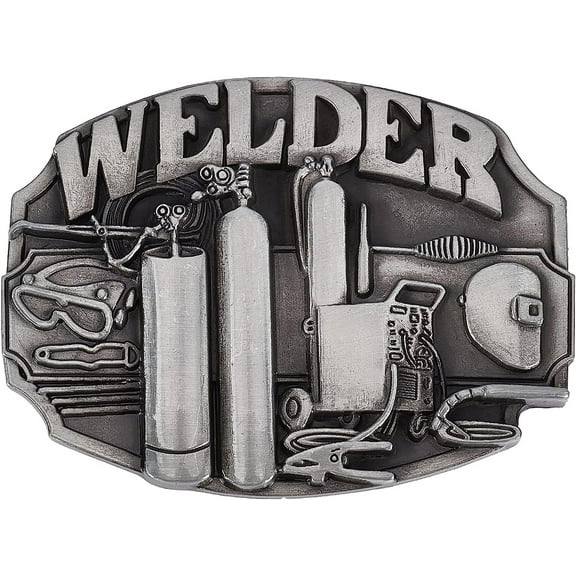 1PC Vintage Belt Buckles for Men Simple Heavy Duty Alloy Reversible Replacement Welding Torch Industry Welder Tool