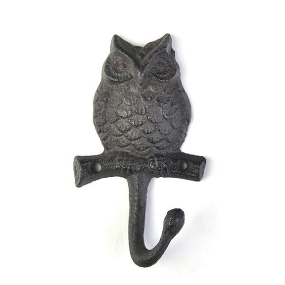 1PC Vintage Cast Iron Owl Hook-Rustic Wall Mounted Coat&Key Hanger,Animal Shaped Hook for Home,Garden, Farmhouse,Indoor/Outdoor,Gift Idea