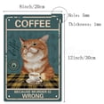 thumbnail image 1 of 1PC Vintage Funny Cat Metal Tin Sign Poster Because Murder is Wrong Wall Decor Art Paintings, 1 of 5