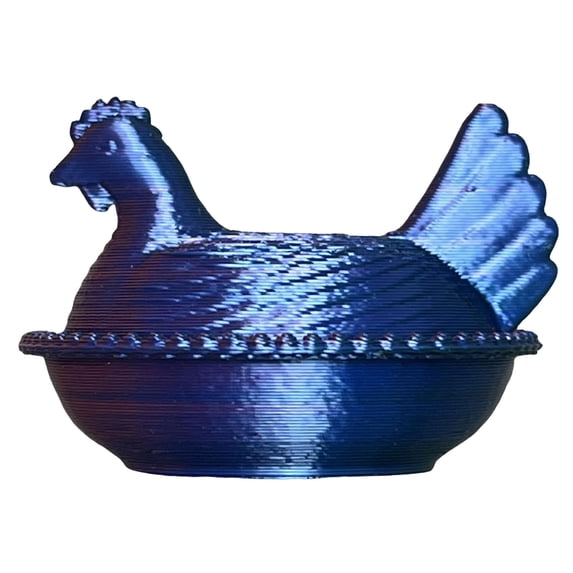 1PC Vintage Glass Hen on Nest Dish with Lid, on Nest Glass Dish, Glasses Candy Dishs with Lid -Shaped Chicken Fruit Bowl, Chicken Decor, for Home,Tabletop Decor