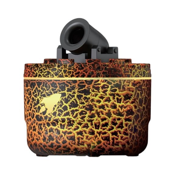 1PC Volcano Cannon Aroma Diffuser Humidifier - Large Capacity, Big Mist Output, Essential Oil Compatible, Black, Crack Paint Design - for Home, Office, Bedroom, Living Room