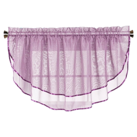 1PC WATERFALL VALANCE SWAG WINDOW CURTAIN W/TASSEL TRIM RIBON EDGE 2 STYLE JK57