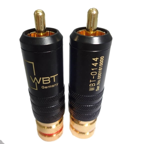 1PC WBT-0144 Gold plated RCA plug lock Soldering Audio/Video plugs Connect