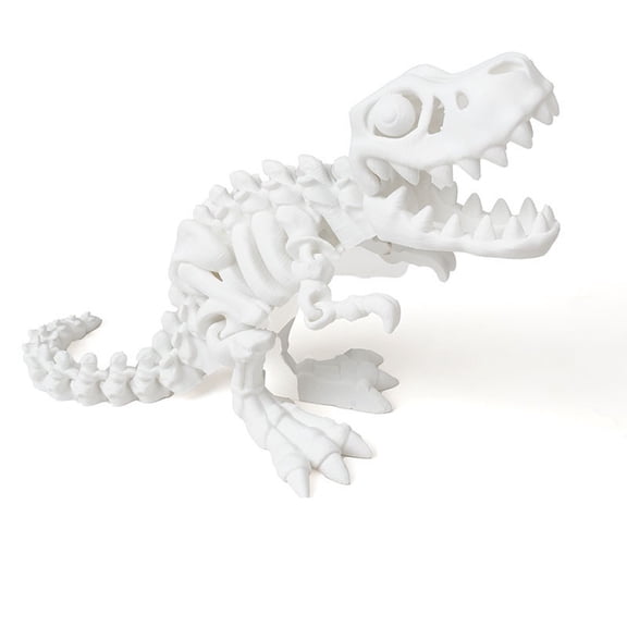 1PC WHITE 22CM 3D Printed Dinosaur Figure