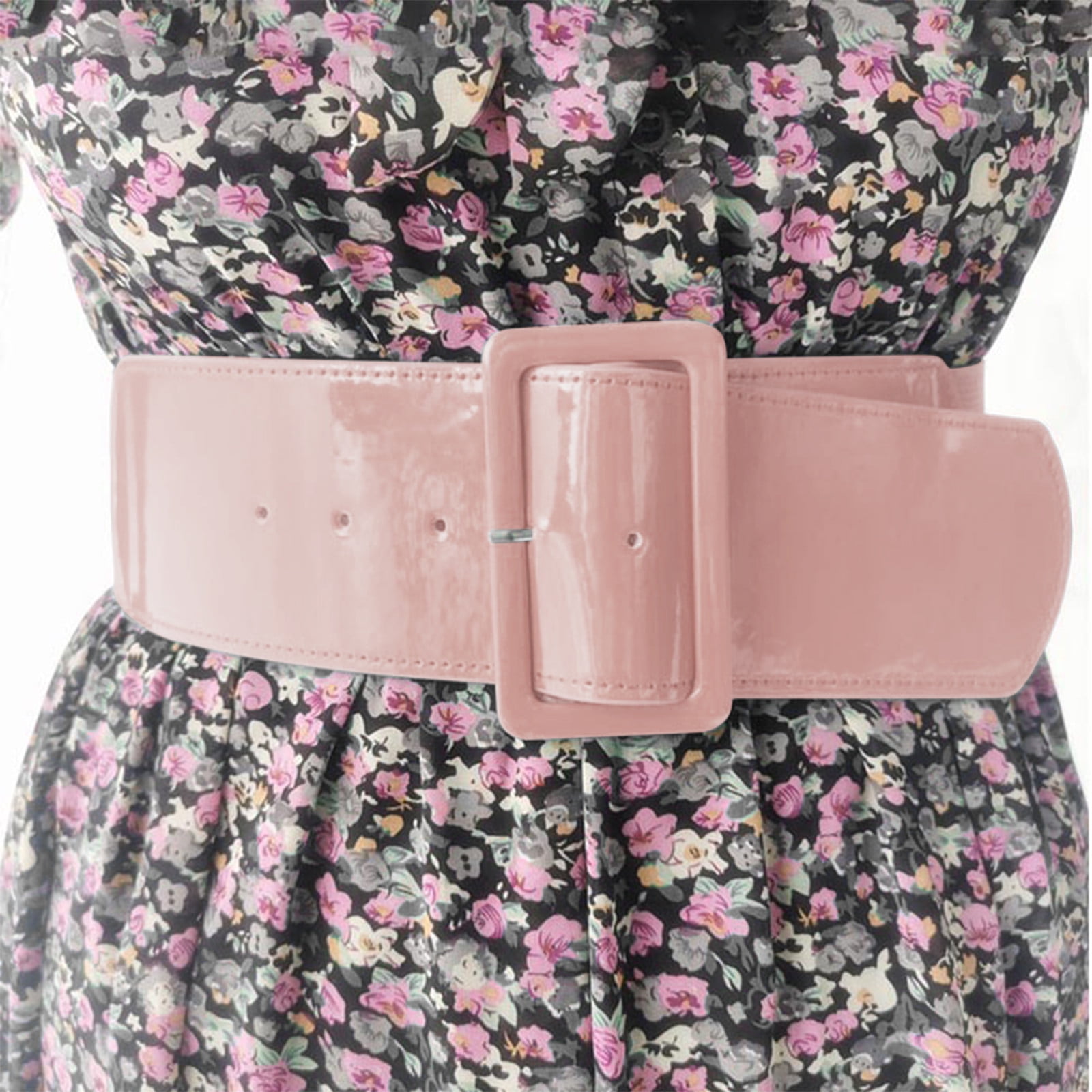 1PC Waist Belt Pink Women's Belt Spring And Summer Decorative Dress Wide Waist Seal With Skirt