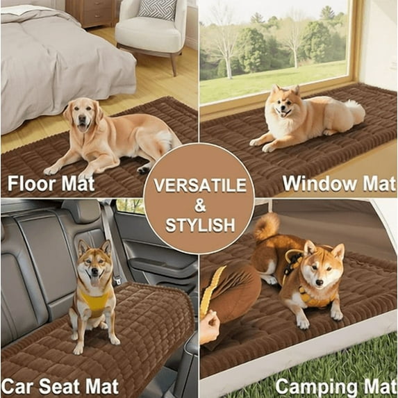 1PC Washable Couch Cover for Dogs , Non Slip Fuzzy Pet Couch Covers for Cushion Sofa Pet Friendly, Thick Soft Sofa Slipcovers Cushion Protector (Brown, 27.6")
