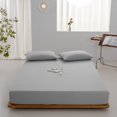 1PC Washed Cotton Mattress Cover AllAround Elastic Rubber Band Fitted