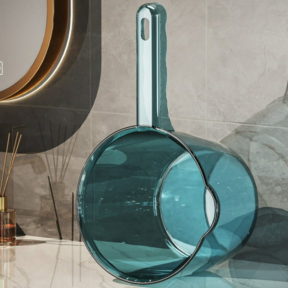 1PC Water Ladle for Bath,Transparent Water Scoops With Spout,Clear Water Ladle,Long Handle Water Spoon,Hanging Water Ladle for Kitchen(Light Blue)