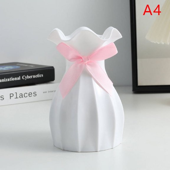 1PC Water Ripple Plastic Vase Wave Flower Pot Arrangement Modern Nordic Style Home Living Room Desktop Decoration Ornament