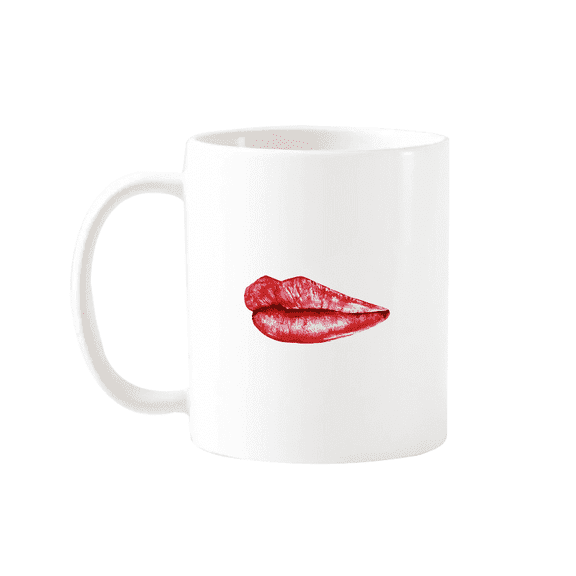 1PC Watercolor Red Lips Coffee Mug, Ceramic Coffee Cups, Water Cups, Latte, Hot Tea, Porcelain Mug, Housewarming Gift for family and friends, Birthday Gifts, Holiday Gifts, Thanksgiving Gifts