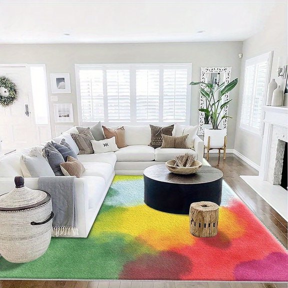 5.3'x7.5' washable carpet for living room living room carpet large size large area rug modern abstract area rug moroccan area rug