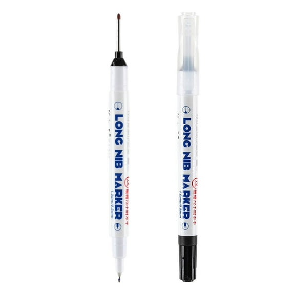 1PC Waterproof Carpenter Ink Pens for Deep Hole Marking Long Nib Marker Pen 1ml, Scriber Marking Tools Double Head Per Manent Markers Marker Pens For Metal Carpenters
