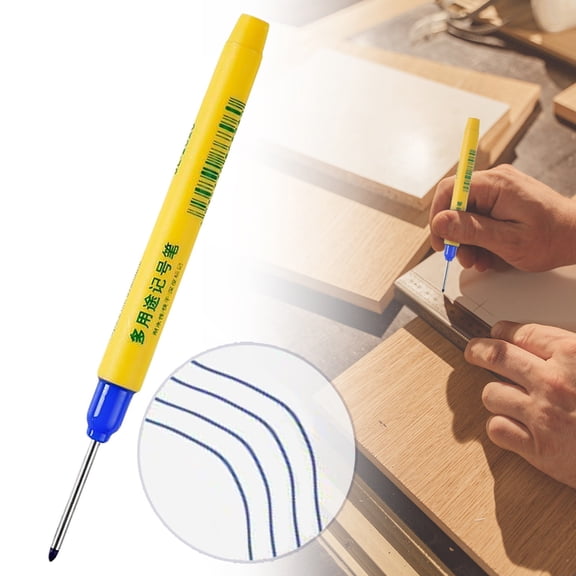 1PC Waterproof Long Nose Long Tip Markers, Professional Woodworking Marking Pens for Industrial & Construction Site Marking